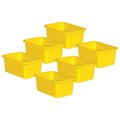 Teacher Created Resources Storage Bin, Plastic, Yellow, 6 PK 20392